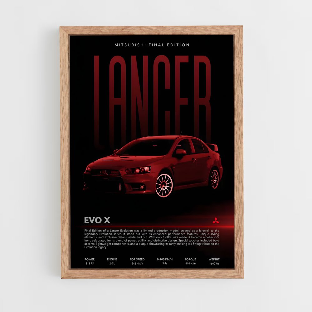 Poster Lancer Revolution – affiche Mitsubishi (vue 4)